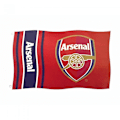 Pikkukuva 1 / 2: Arsenal FC -logolla varustettu raidallinen lippu