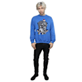Miniatyrbilde 5 av 5: Star Wars Herre C-3PO og R2-D2 Julesweatshirt L Royal Blå L