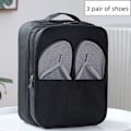 Miniatyrbild 5 av 5: Skobag för 3 par skor, Väska för skoförvaring, Reseskobag Svart