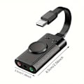 Pikkukuva 3 / 5: USB-ääniadapteri, USB-äänikortti, Ulkoinen äänikortti äänenvoimakkuuden säätimellä