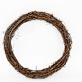 Miniatyrbillede 1 af 5: Tørrede grene og rattan krans, DIY julepynt 23CM