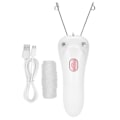 Miniatyrbilde 3 av 5: REMAKE Elektrisk Tråd Epilator Hårfjerner USB Lading Bomulls Tråd Epilator (Hoste Bomulls Tråd USB Kabel) (Rosa)