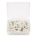 Miniatyrbilde 1 av 5: Hvite runde ballformede plasttrykknapper - Dekorative DIY-verktøy (200 stk)