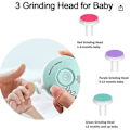 Miniatyrbilde 3 av 5: Elektrisk neglfil for baby 3 i 1 nyfødt manikyrsett tånegler