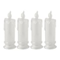 Miniatyrbillede 2 af 5: 4 stk LED-lys uden flamme, LED-søjlelys, batterier inkluderet, dekoration til Halloween