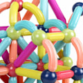 Miniatyrbillede 4 af 5: Magnetiske Byggeklodser - 58 Dele til Kreativt Byggeri - Magneter