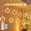 Miniatyrbillede 3 af 3: LED Julelys Julepynt Værelsespynt Garland Nytårsdekoration Lysstreng Julemand Dekoration Tilbehør