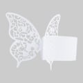 Miniatyrbild 3 av 5: 50 st Butterfly Servett Ringar, Pärlpapper Servett Ring, för Bröllop Kommunion Examen Födelsedagsfest Juldekorationer (Vit)