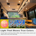 Miniatyrbillede 3 af 5: REMAKE Indbygget Spotlight DC 12V LED Ekstra Flad Sort Dæmpbar Hul 57-65mm 2.5W 3000K 215LM Vandtæt IP64 Indbygget Loftbelysning til Campingvogn Båd