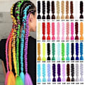 Miniatyrbillede 1 af 3: Jumbo fletninger, Ombre fletninger, Rasta fletninger - 30 farver Turkis