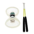 Pikkukuva 5 / 5: 1/2/3 Juklailelut Kolminkertainen Valo Diabolo Kahvalla & Valkoinen 13cm 1kpl