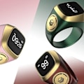 Miniatyrbild 2 av 2: Smart Ring Bluetooth Ring Bönräknare Elektronisk skiva svart