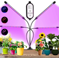 Miniatyrbild 2 av 3: Green Haven 80 LED Växtlampor för inomhusväxter - 4-armad fullspektrum LED