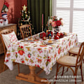 Miniatyrbilde 3 av 5: Tredimensjonal Rutete Juleduks, Nyttårsferie Stuedekorasjon Polyester Dekkduks, Safflower, 150 * 180CM