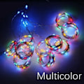 Miniatyrbilde 1 av 5: 3M LED-lysstreng, fedekorasjon, USB-drevet gardinlys, 8 moduser for hjem, hage, julefest, nyttår, bryllup, flerfarget, 300 LED (3M x 3M)