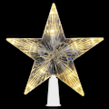 Miniatyrbild 2 av 5: 10 LED-upplysta julgransstjärnor, julgransstjärnor, julgranspynt, för julgransdekorationer (varmvit)