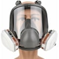 Miniatyrbillede 4 af 5: Helmaske 16 i 1 silikone fuldmaske + filterboks filterbomuld 7-delt sæt til at undgå ammoniak