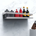 Miniatyrbillede 5 af 5: REMAKE Bruseskab uden boring, SUS304 Rustfrit Stål Badeværelseshylde, Selvklæbende, Børstet 30cm