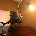Miniatyrbilde 3 av 5: Fiskermannslampe USB Oppladbar Metall Skrivebordslampe, Håndlaget Dekorasjon for Små Rom