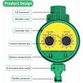 Miniatyrbilde 3 av 5: Vanntimer, Automatisk Hagevanning, Vannsikker LED-Skjerm Vanningstyring for Planter, Plen, Hage, Grønnsakplanting