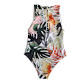 Miniatyrbillede 2 af 5: Bikini med tropisk bladprint pink M