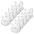 Miniatyrbillede 3 af 5: REMAKE 10 stk Karneval Katte Ansigtsmasker DIY Partymasker Rekvisitter Maling