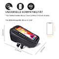 Pikkukuva 3 / 5: Vedenkestävä pyörän runkolaukku, pyörän mobiililaukku, ohjaustangon laukku, matkapuhelimen pidike, yläputken laukku TPU-kosketusnäytöllä ja sadeviitta