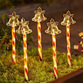 Miniatyrbilde 2 av 5: Utendørs Julelys med Solcelle (Sett med 5), Julelys med Solcelle for Hage og Bakgård