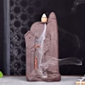 Miniatyrbillede 4 af 5: 1 stk Keramisk Tilbageflow Røgelseholder Ovn Sandal Zen Ornament Skrivebords Aromaterapi Holder Pynt