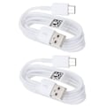Pikkukuva 3 / 3: 2 kpl Samsungin alkuperäinen 1,2 m pitkä USB-C -laturikaapeli, valkoinen
