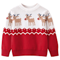 Miniatyrbilde 1 av 5: Julegenser Barn Klær Lang Ermet Skjorte Strikket Genser Cardigan Julekostyme Snø Jumpsuit Småbarn Baby Vår Hjorte Topper for Vinter