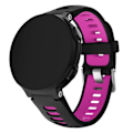 Miniatyrbillede 1 af 5: Garmin Forerunner 220 / 230 / 235 / 620 / 630 / F735 XT Urremærke i Silikon med Dobbelt Farve - Sort / Rosaguld Sort