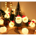 Miniatyrbillede 2 af 5: 3M-20 Lampe Julepynt LED Juletræspynt Lys Julemand Snemand Lysstreng (Batteridrevet)