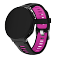 Miniatyrbillede 4 af 5: Garmin Forerunner 220 / 230 / 235 / 620 / 630 / F735 XT Urremærke i Silikon med Dobbelt Farve - Sort / Rosaguld Sort