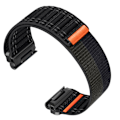 Miniatyrbilde 2 av 4: Klokkerem i nylon for Garmin Fenix 8/567X/pro/Epix 935/965 Svart+grå