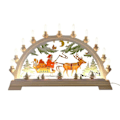 Miniatyrbild 2 av 5: Jultomte i trä med LED-lampor, juldekoration för inomhusbruk, batteridriven