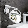 Miniatyrbild 2 av 5: Sugkoppsspegel Väggmonterad Badrumsspegel Smink Spegel 360° Justerbar Dubbelsidig Förstoringsglas Spegeldator Spegelsbordsspegel