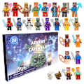 Miniatyrbillede 2 af 3: REMAKE Mub - Julekalender 2024 Minecraft Byggeklodser Legetøj Jul 24 Dage Nedtælling Julekalender Overraskelsesgave A