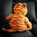 Miniatyrbild 3 av 5: 11.81 tum Stor Rolig Ful Fet Katt Plyschleksak - Perfekt Födelsedagspresent