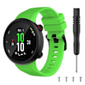 Miniatyrbillede 3 af 5: Garmin Forerunner 45S Holdbar Sort Silikon Urrem med Spænde - Grøn Grøn