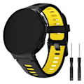Pikkukuva 1 / 5: Garmin Forerunner 735XT / 220 / 230 / 235 / 620 / 630 Kylmä Silikoniranneke - Musta / Keltainen Musta