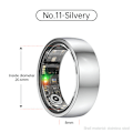 Miniatyrbillede 3 af 5: Smart Ring R1000 – Søvnmonitor, Bluetooth 5.0, Iltmåler i blodet Sølv