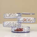 Miniatyrbillede 4 af 5: Smykkeorganisator etui 4-lags rund roterende etui Transparent