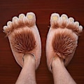 Miniatyrbild 4 av 5: REMAKE Lyxiga Unisex Vuxna Hobbit-Tofflor Halvling Plysch