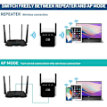 Miniatyrbillede 3 af 5: wifi extender trådløs signalforstærker sort europæisk standard