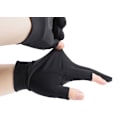Miniatyrbillede 4 af 4: Is silke anti-slip handsker Sommer tynde solbeskyttelseshandsker Silikone anti-slip handsker (sort med to fingre (M))