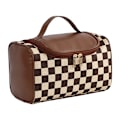 Miniatyrbillede 1 af 2: Checkerboard Toilettaske, Rejse-makeup taske til kvinder