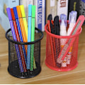Miniatyrbillede 2 af 3: Desktop Metal Mesh Penholder (Rund Sort)