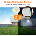 Miniatyrbild 4 av 4: Hengda 10W LED Strålkastare Svart Rörelsesensor Varmvit 3000K