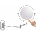 Miniatyrbild 1 av 4: LED Belyst Väggmonterad Sminkspegel med 1x/5x Förstoring, Dimbar med Touchknapp, Justerbart Ljus, 360° Roterbar och Vertikal